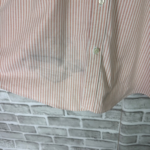 Brooks Brothers Light Orange Vertical Striped Flip Cuff Dress Shirt Mens 2XL - Picture 4 of 9